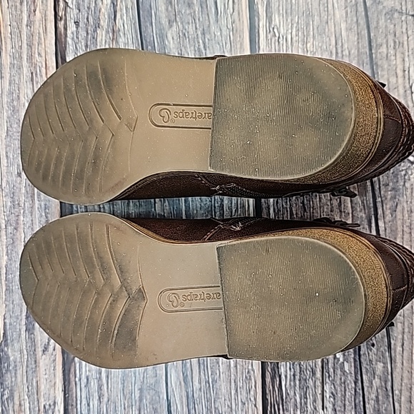 BARETRAPS MEDLEY DARK BROWN LEATHER ANKLE ZIP BOOTIES - Picture 10 of 14